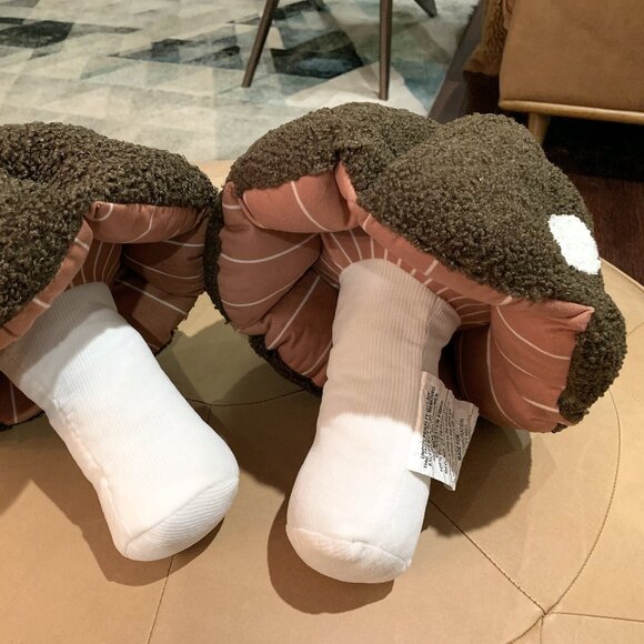 Set of 2 Target Bullseye Playground Brown Mushroom Novelty Throw Pillow New 2025 - Picture 3 of 4